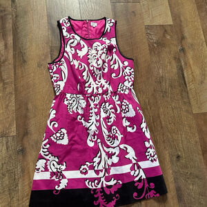 Women's Crown & Ivy Petite 6P Pink White Floral Mini Dress